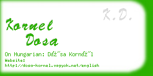 kornel dosa business card